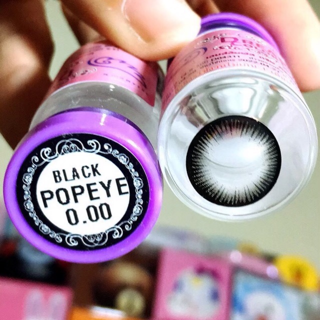 Popeye Black (1)(2) บิ๊กอาย สีดำ ดำ สายแบ๊ว ใส่สวย น่ารักสดใส 💜Dream Color1 Contact Lens Bigeyes คอนแทคเลนส์ สายตาสั้น