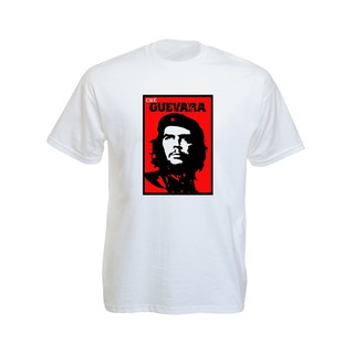 เสื้อยืดราสต้า Tee-Shirt Che Guevara เสื้อยืดสีขาว/สีดำลายสุดเท่ห์ Che Guevara White/Black Tee-Shirt