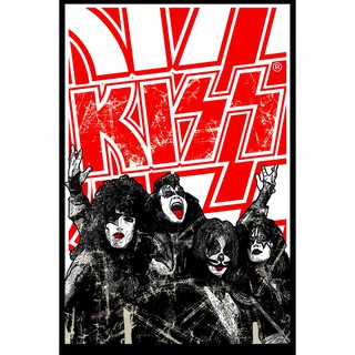 โปสเตอร์ วงKiss Band วงคิส Rock Poster รูปภาพติดห้อง ตกแต่งผนัง โปสเตอร์วงดนตรี โปสเตอร์ติดผนัง โปสเตอร์วงร็อค ของสะสม