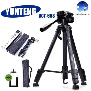 ของแท้100% YUNTENG VCT-668 ขาตั้งกล้อง ขาตั้งมือถือ 3ขา tripod for camera DV Professional Photographic equipment Gimbal