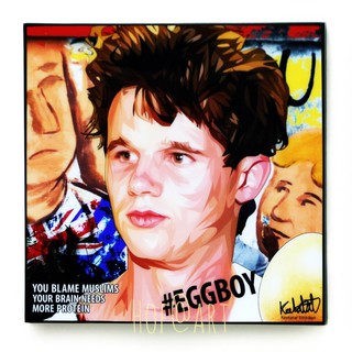 Egg Boy หนุ่มปาไข่ ใส่นักการเมือง ออสเตรเลีย Will Connolly รูปภาพ​ติดผนัง pop art กรอบรูป แต่งบ้าน ของขวัญ รูปภาพ