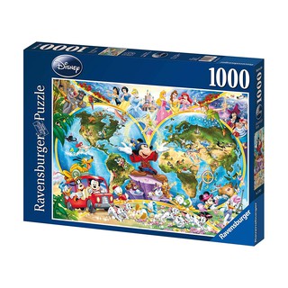 จิ๊กซอว์ Ravensburger -  Disneys World Map 1000 piece  (ของแท้  มีสินค้าพร้อมส่ง)