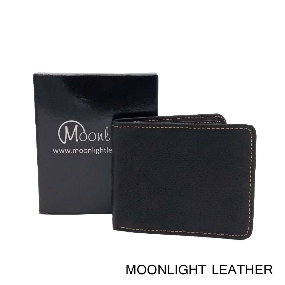 กระเป๋าสตางค์ชายหนังแท้ สีดำ รุ่น Less But More Ep.09 มีกระเป๋าใส่เหรียญ หนังนุ่มมาก ไม่ลอกร่อน มีกล่องพร้อมเป็นของขวัญ - รูปที่ 7