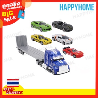 รถบรรทุกและชุดของเล่น 1 ชุด 1:58 TOY-9017797 ZHONGQUN Die Case Truck and Car Play Set 1:58