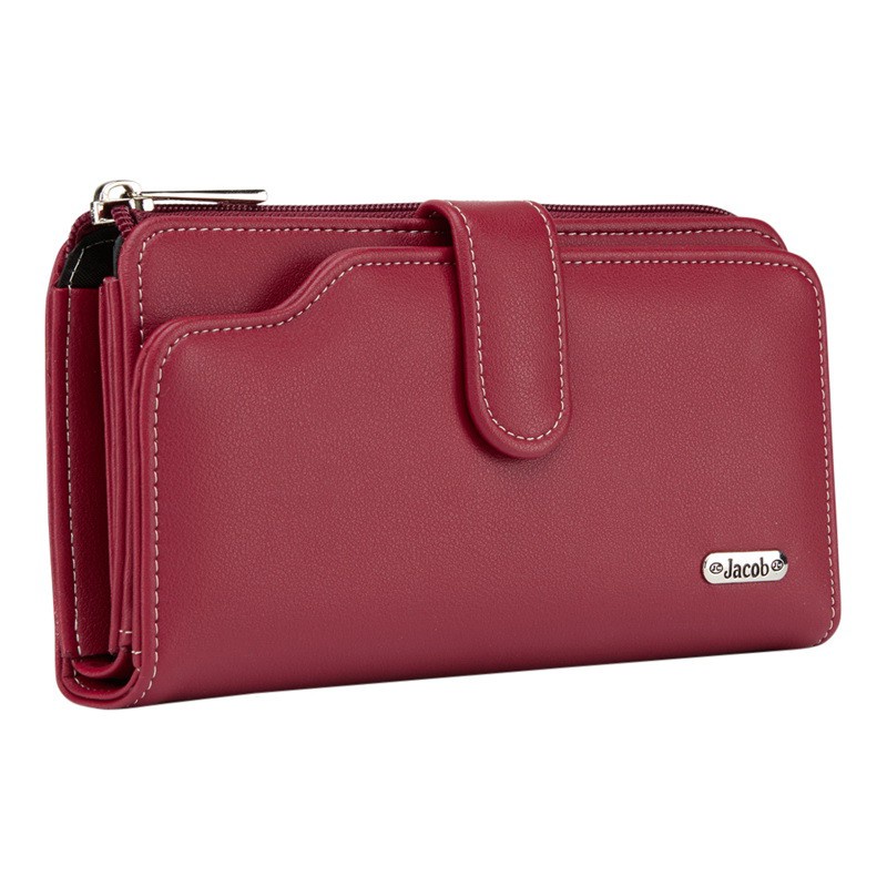 ♧Jacob International กระเป๋าสตางค์ผู้หญิง V32140 (แดง)
