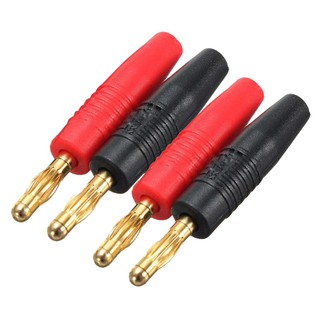 4pcs 4mm B7 24K Gold Plated Speaker Cable Banana Plug Connector