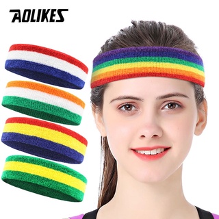 AOLIKES Man Women Sport Headband Cotton Head Band Running Gym Fitness Sweat Work Out Band Hairband