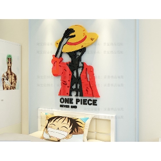 อะคริลิคสติ๊กเกอร์ติดผนัง One piece 3D เริ่มต้น 350-690