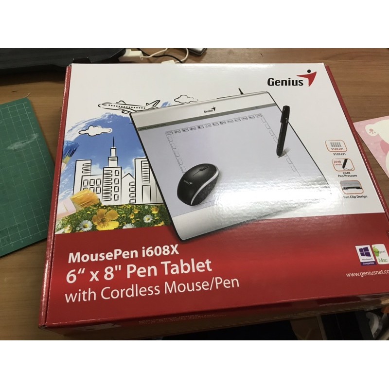 PEN MOUSE GENIUS (MOUSEPEN i608X) 6''x8''