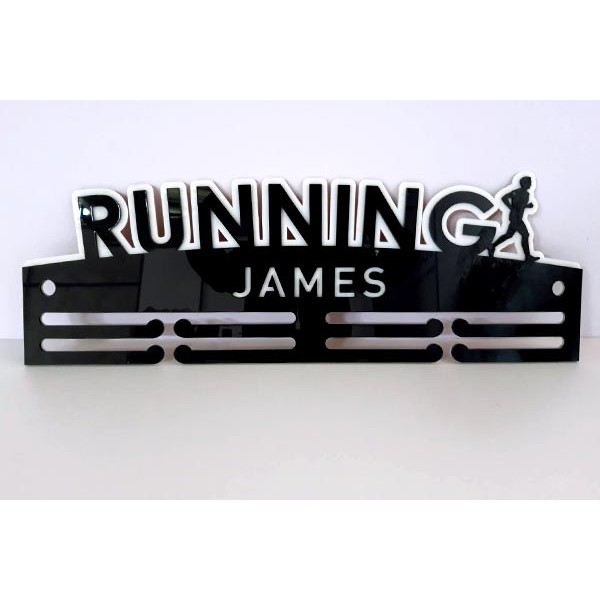 ที่แขวนเหรีญวิ่ง ห้อยรางวัล Finisher running สั่งทำออกแบบใส่ชื่อตัวเองได้