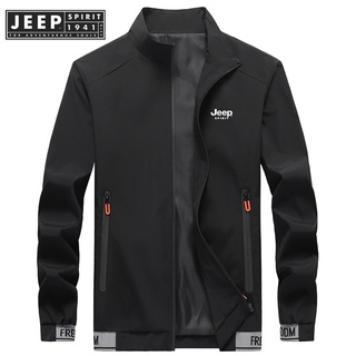 JEEP SPIRIT 1941 ESTD เสื้อแจ็กเก็ต เสื้อแจ็กเก็ต เสื้อบอมเบอร์ กองทัพอากาศ คุณภาพสูง สําหรับผู้ชาย JEEP SPIRIT 1941 ESTD M-5XL