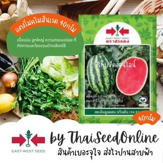 EWCOM เมล็ดพันธุ์ แตงโม คริมสันเรด Exp. 7/70 40กรัม (ประมาณ 800-900เมล็ด) ตราศรแดง WATERMELON