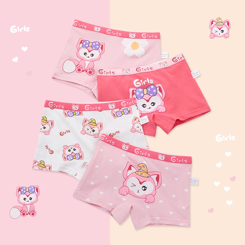 กางเกงชั้นใน ผ้าฝ้าย แบบนิ่ม พิมพ์ลายการ์ตูนดิสนีย์ Lena Bell ระบายอากาศ สําหรับเด็กผู้หญิง อายุ 3-1