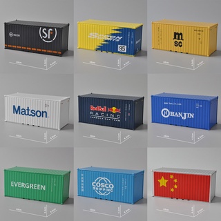 โลหะ ขนาด 1:64 20ft Freight Container Model Toy For Wagons Railway Sea Shipping