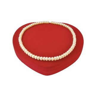 Pearl Shop สร้อย มุกแท้ ไข่มุกน้ำจืด สีชมพูอมส้ม *ความยาวสั่งร้อย Made to Order