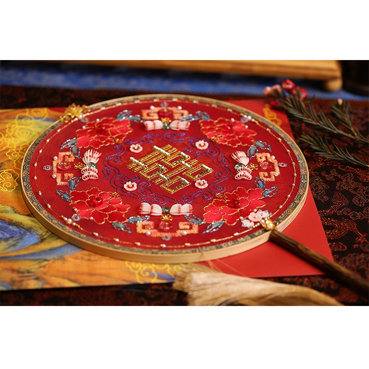 ชุดวัสดุสําหรับแฟนไหมไม้ไผ่ปักสไตล์โบราณ ของขวัญทําด้วยมือสําหรับแฟนเต้นงาน PHOTOGRAPHY - NANA SHOP