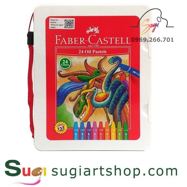 Faber Castell Oil Wax, pastel Oil Faber Castell Set 24 สี - กล ่ องพลาสติก