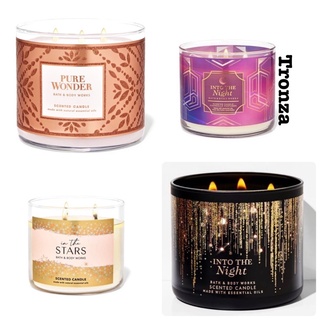 เทียนหอม 3 ไส้ Bath &amp; Body Work into the night,in the stars,pure wonder  3 Wick Candle