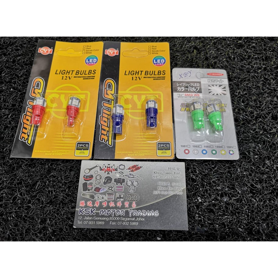 SIGNAL BULB/SIGNAL LED BULB/METER BULB MENTOL ALL MOTORS EX5, C70, Y80, LC, Y125Z, SRL110, Kris,MR1,