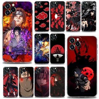 เคสโทรศัพท์มือถือ แบบใส ลายการ์ตูนนารูโตะ Itachi Sasuke Uchiha สําหรับ iPhone 11 12 13 Pro Max Mini SE XR XS X 7 8 Plus