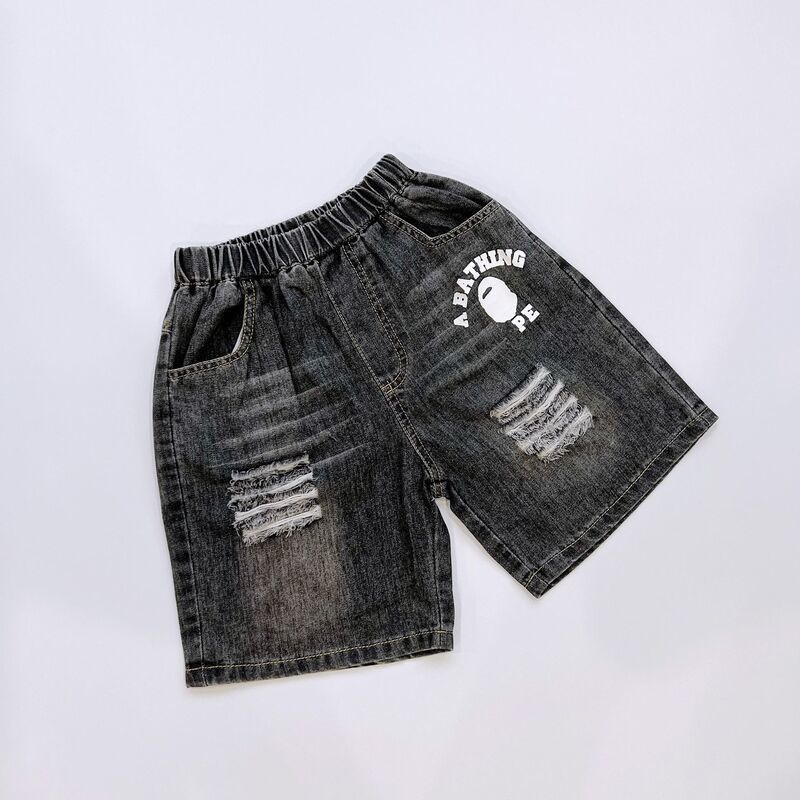 Kids Boys Aape Fashion Denim Short Pants (A10) AAPE潮流牛仔裤