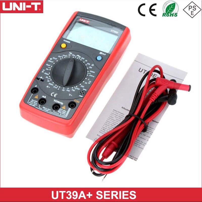 Uni-t UT39A+ UT39C+ UT39E+ มัลติมิเตอร์ดิจิทัล ช่วงอัตโนมัติ พร้อมไฟแบ็คไลท์ LCD เครื่องทดสอบมัลติมี