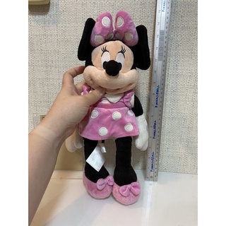 Minnie mouse สีชมพู 15” ของแท้ สภาพ90% ป้ายจางค่ะ