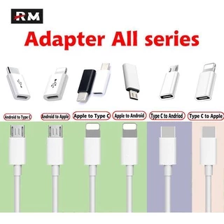 【12 รูปแบบ ABS】Type-C to Micro USB to Ligh to Type C to Micro อะแดปเตอร์ เข้ากันได้กับตัวแปลง Android ซิงค์ข้อมูล สายชาร์จ เชื่อมต่อ