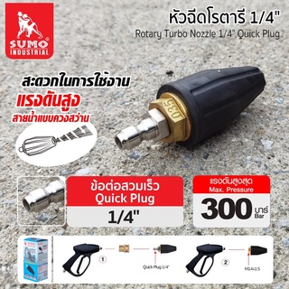 หัวฉีดโรตารี 1/4" หัวฉีดโรตารี SUMO หัวปืนฉีดน้ำ หัวต่อปืนฉีดน้ำ