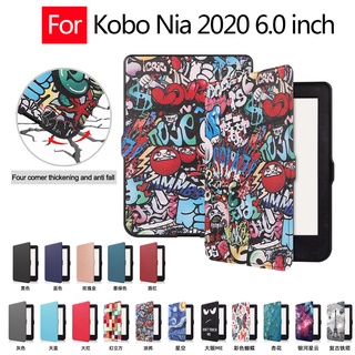 เคสหนัง PU TPU นิ่ม ฝาพับ ป้องกันรอย น่ารัก สําหรับ Kobo Nia 2020 6.0 นิ้ว