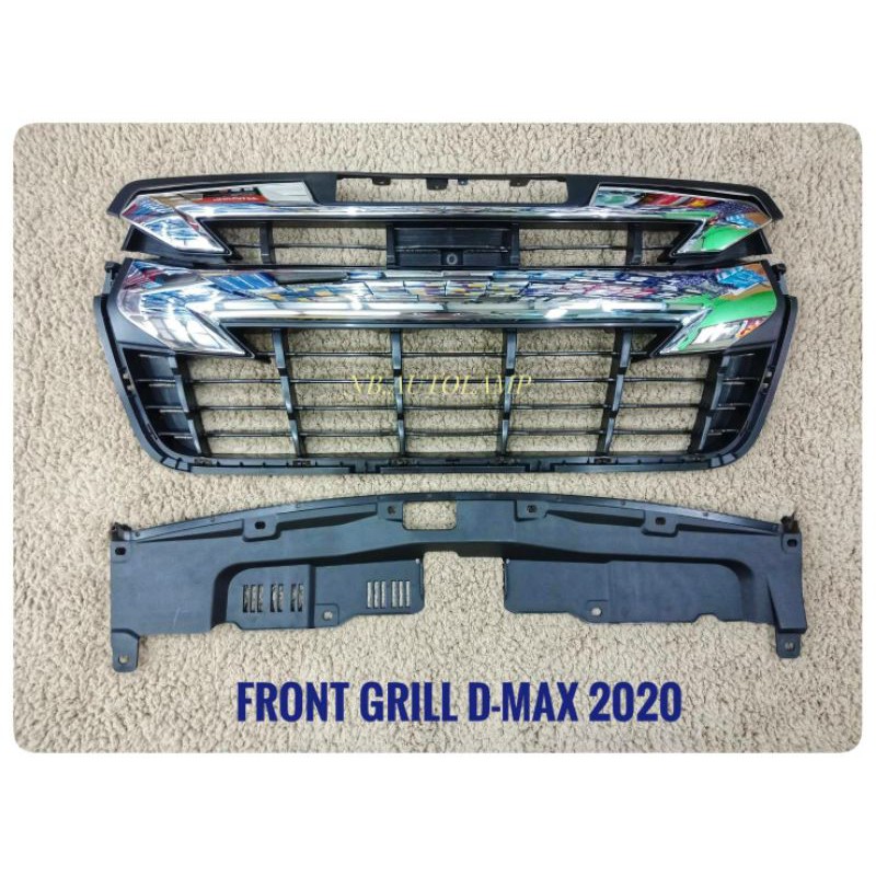 กระจังหน้า Dmax 2020 2021 รุ่นเตี้ย front grill dmax 2020 ตัวสูง ตัวเตี้ย high low แบบถอดเปลี่ยน สีโครเมี่ยม isuzu dmax