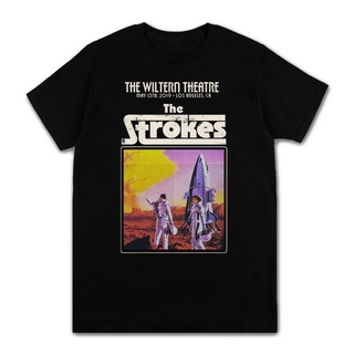 ผ้าฝ้ายแท้เสื้อยืดลําลอง ผ้าฝ้าย แขนสั้น พิมพ์ลาย The Strokes Indie Rock Band เข้ากับทุกการแต่งกาย สไตล์วินเทจ สําหรับผู