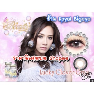 คอนแทคเลนส์ 🎊 Lucky Clover Gray 🎊(Beautylens)[มีค่าสายตาสั้นถึง 700] 👀สีเทาขนาดมินิเซ็กซี่ขายดี