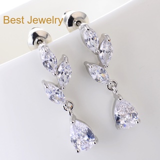 Best Jewelryต่างหูเพชรเกรดพรีเมี่ยม ประกายไฟเทียเท่าเพชรแท้ เครื่องประดับออกงาน เกรดสวย สร้อยเพชร รับ dropship