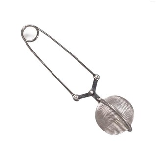 Stainless Strainer Steel Mesh Ball Tea Leaves Filter Squeeze Locking Spoon  💛Kitchentool