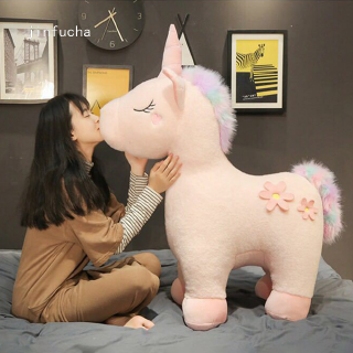 30cm Unique Glowing Wings Unicorns Plush toy Giant Unicorn Stuffed Doll Fluffy Hair Fly Horse Toy for Child Gift