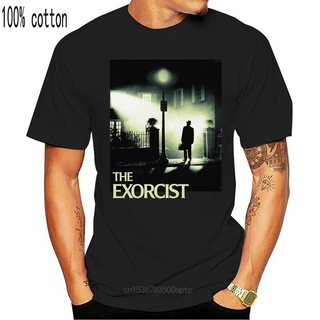 [COD]ขายดี เสื้อยืดคลาสสิก พิมพ์ลายโปสเตอร์ภาพยนตร์ The Exorcist V14 W Friedkin 1973 Black S 5 AIjlom72GCcjcb28