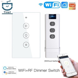 【Ready Stock】 WiFi+RF433 Smart Light Dimmer Switch 2/3 Way Multi-Control Smart Life/Tuya APP Works with Alexa Google Hom