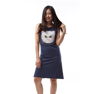 Brainstorm_Cat Dress Sleeveless(NAVY BLUE)