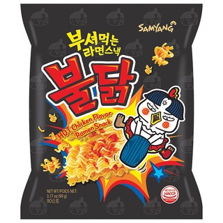 แพ็ค 2 ชิ้น Samyang Hot Chicken Snack 120g. ซัมยัง ขนมขบเคี้ยวไก่รสเผ็ด 120 กรัม