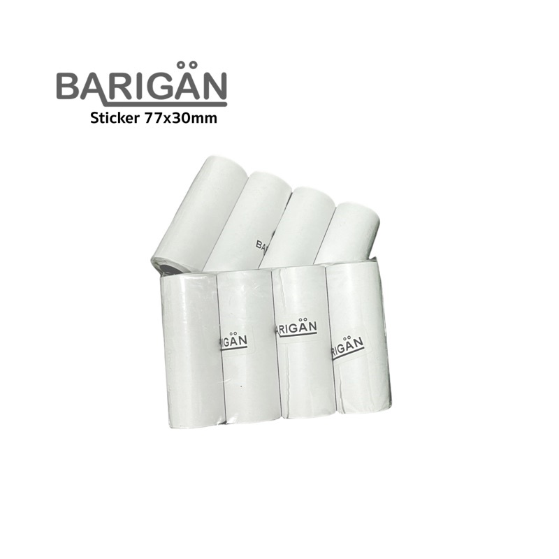 BARIGAN กระดาษสติ๊กเกอร์ความร้อน 77x30mm สำหรับปริ้น Flash Kerry Best J&T และอื่นๆ