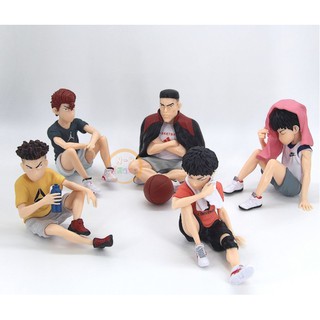 Figure Slamdunk ทีมโชโฮคุ 5 ตัว ซากุรางิ, รุคาว่า, อาคางิ, มิสึอิ, มิยางิ  โมเดลสะสม การ์ตูนบาสเกตบอล สแลมดั๊งค์