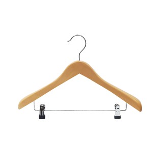 ไม้แขวนเสื้อ ตากผ้า ไม้แขวน ไม้แขวนเสื้อสูทไม้มีหนีบ HOME LIVING WHS29026 SUIT HANGER WITH CLIPS HOME LIVING WHS29026