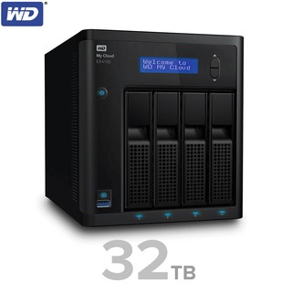 WD My Cloud Expert Series EX4100 32TB อุปกรณ์จัดเก็บข้อมูลบนเครือข่าย NAS HDD WD RED (WDBWZE0320KBK-SESN) 4Bay ดูอัลคอร์