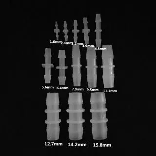 1.6mm-15.8mm Plastic Straight Connectors Garden Watering Hose Fittings