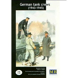 ฟิกเกอร์โมเดล Figure Model 1/35 Master Box MB3508 German tank crew (1943-1945) Kit No2