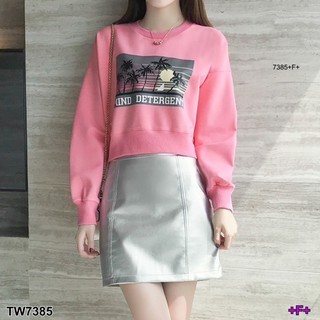 TW7385 Set 2 ชิ้น เสื้อยืดแขนยาว +กระโปรง