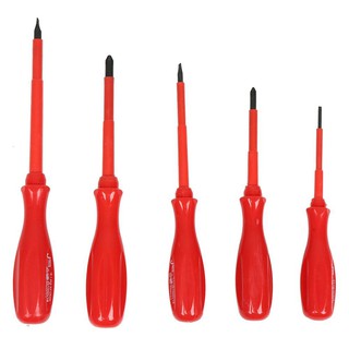 ไขควง ไขควงกันไฟ JE TECH 5 ชิ้น/ชุด เครื่องมือช่าง เครื่องมือช่าง ฮาร์ดแวร์ 5EA/SET JE TECH VDE SCREWDRIVER