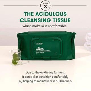 [VT] Cica Mild Cleansing Tissue 100 แผ่นทิชชู่เปียก