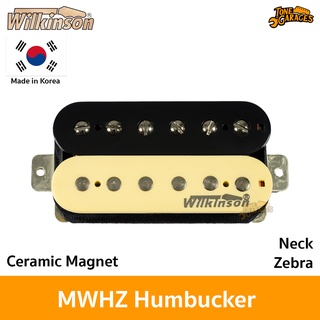 Wilkinson MWHZN Humbucker Ceramic Magnet 4C ปิ๊กอัพกีต้าร์ ตัดคอยล์ได้ สีซีบร้า(Zebra) ตำแหน่ง Neck Made in Korea